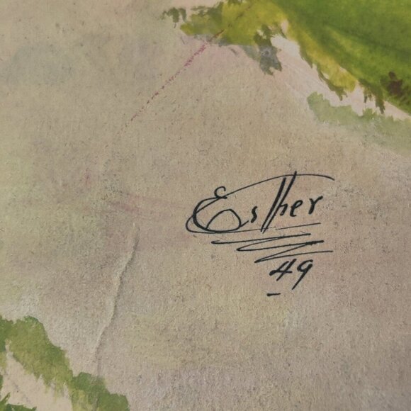 Watercolor Spring Landscape, bright pastels. Signed by Artist Esther "49 - Picture 10 of 11